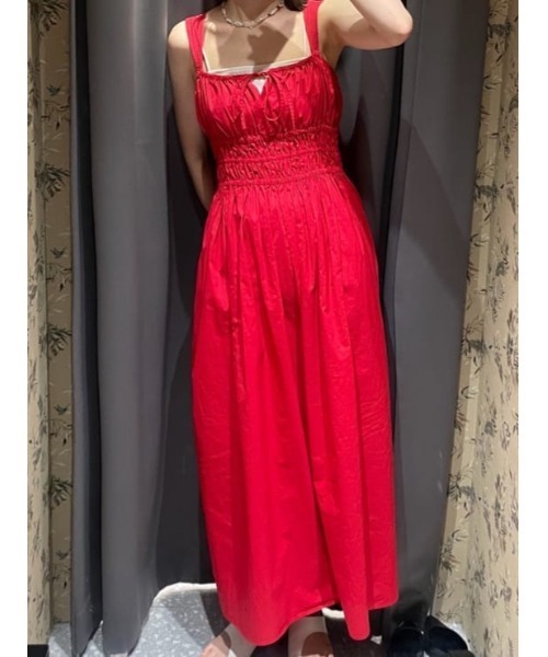 Zimmermann★コットン ミディドレス ノースリーブワンピース 赤 Amazon.co.jp: ワンピース ノースリーブ ミニ ロング M 赤