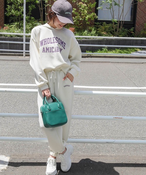 Honeys(ハニーズ)の「スウェットパンツ(スウェットパンツ・レディース・ブルー/アイボリー/杢グレー/イエロー系その他/スミクロ・S/M/L/LL)」の7枚目の写真