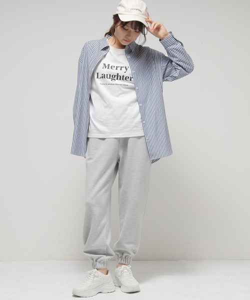 Honeys(ハニーズ)の「スウェットパンツ(スウェットパンツ・レディース・ブルー/アイボリー/杢グレー/イエロー系その他/スミクロ・S/M/L/LL)」の18枚目の写真