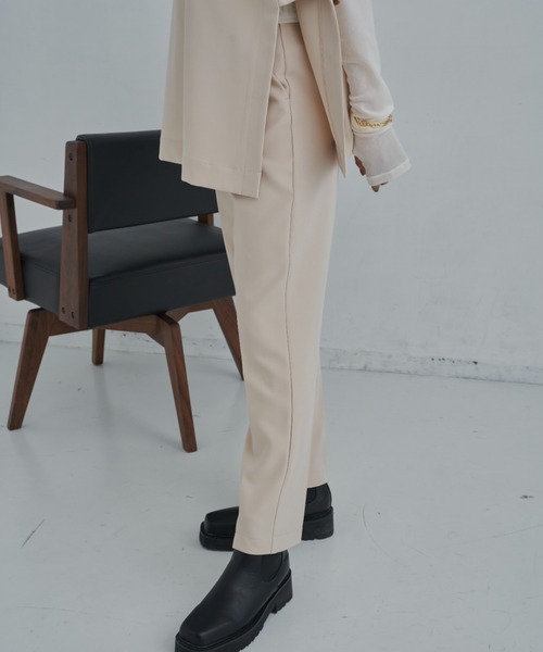 CLEARIMPRESSION （クリアインプレッション）の「【セットアップ対応/サイズ展開あり】ライトダブルクロススティックパンツ（その他パンツ・レディース・ブラック/パープル/アイボリー・SMALL/MEDIUM）」の5枚目の写真