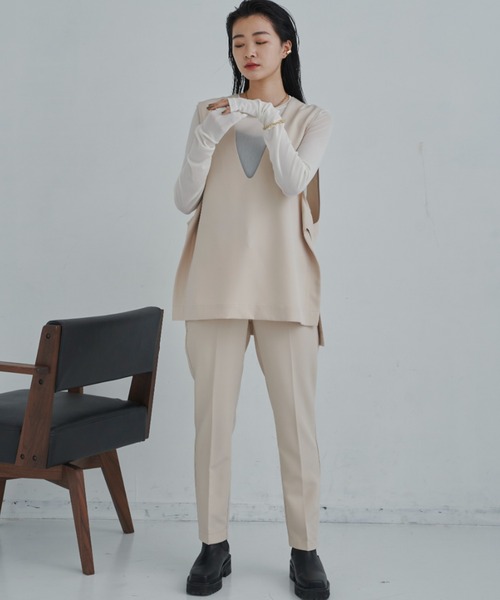 CLEARIMPRESSION （クリアインプレッション）の「【セットアップ対応/サイズ展開あり】ライトダブルクロススティックパンツ（その他パンツ・レディース・ブラック/パープル/アイボリー・SMALL/MEDIUM）」の13枚目の写真