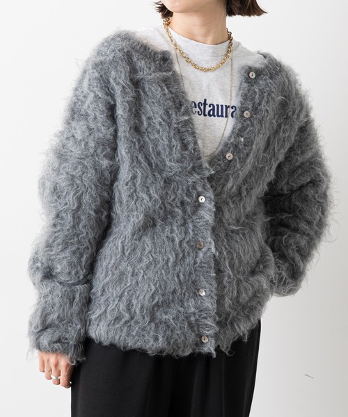 セール】シャギーニットカーディガン（ニット/セーター）｜Omekashi