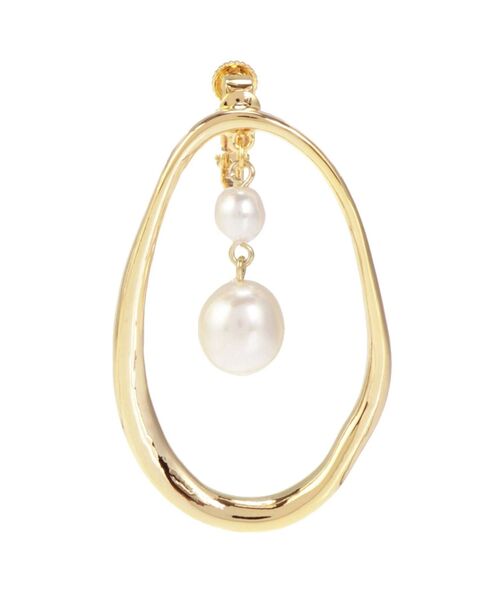 LAGUNAMOON（ラグナムーン）の「LADYフェイクパールサークルイヤリング（イヤリング・レディース・ゴールド・FREE）」の6枚目の写真