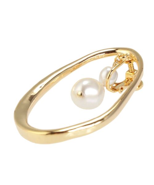 LAGUNAMOON（ラグナムーン）の「LADYフェイクパールサークルイヤリング（イヤリング・レディース・ゴールド・FREE）」の5枚目の写真