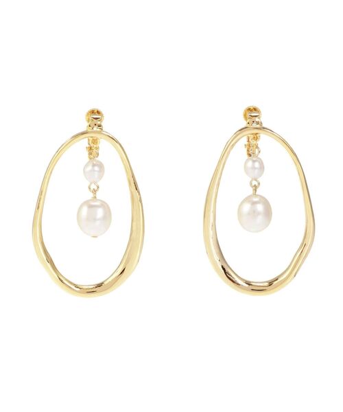 LAGUNAMOON（ラグナムーン）の「LADYフェイクパールサークルイヤリング（イヤリング・レディース・ゴールド・FREE）」の7枚目の写真