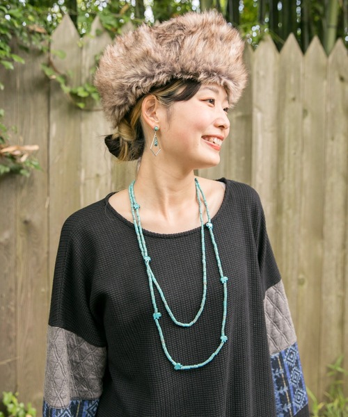 チャイハネ（チャイハネ）の「【チャイハネ】トライアンピアス（ピアス（両耳用）・レディース・ターコイズブルー・FREE）」の5枚目の写真