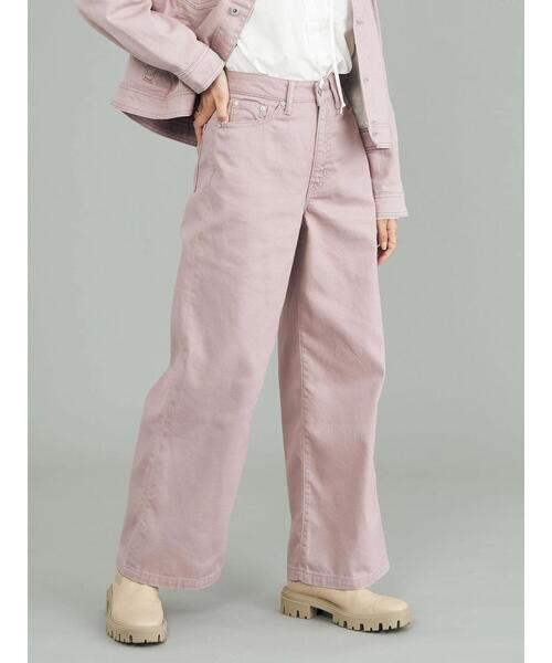 AMERICAN HOLIC（アメリカンホリック）の「バギーワイドパンツ（デニムパンツ・レディース・カーキ/ピンク/ライトインディゴブルー・S/M/L）」の5枚目の写真