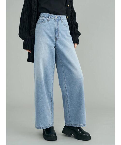 AMERICAN HOLIC（アメリカンホリック）の「バギーワイドパンツ（デニムパンツ・レディース・カーキ/ピンク/ライトインディゴブルー・S/M/L）」の13枚目の写真