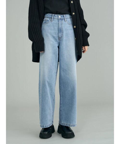 AMERICAN HOLIC（アメリカンホリック）の「バギーワイドパンツ（デニムパンツ・レディース・カーキ/ピンク/ライトインディゴブルー・S/M/L）」の14枚目の写真