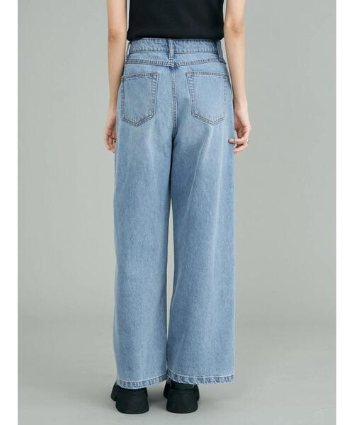 AMERICAN HOLIC（アメリカンホリック）の「バギーワイドパンツ（デニムパンツ・レディース・カーキ/ピンク/ライトインディゴブルー・S/M/L）」の15枚目の写真