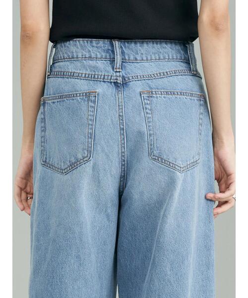 AMERICAN HOLIC（アメリカンホリック）の「バギーワイドパンツ（デニムパンツ・レディース・カーキ/ピンク/ライトインディゴブルー・S/M/L）」の19枚目の写真