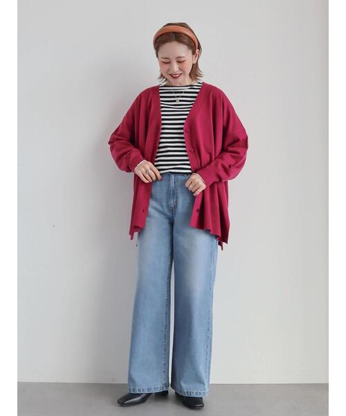 AMERICAN HOLIC（アメリカンホリック）の「バギーワイドパンツ（デニムパンツ・レディース・カーキ/ピンク/ライトインディゴブルー・S/M/L）」の11枚目の写真