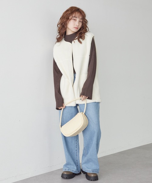 AMERICAN HOLIC（アメリカンホリック）の「バギーワイドパンツ（デニムパンツ・レディース・カーキ/ピンク/ライトインディゴブルー・S/M/L）」の7枚目の写真