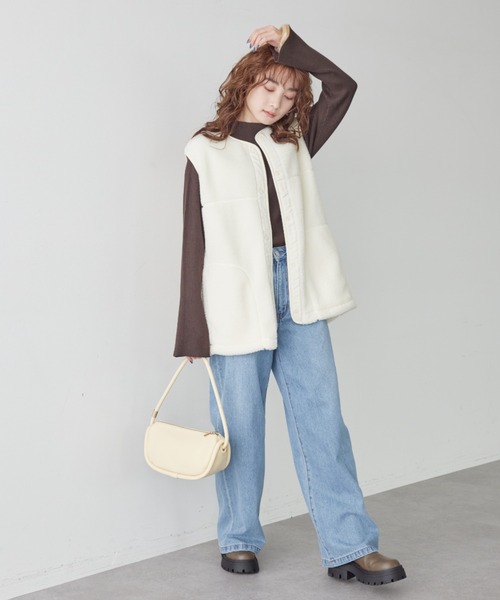 AMERICAN HOLIC（アメリカンホリック）の「バギーワイドパンツ（デニムパンツ・レディース・カーキ/ピンク/ライトインディゴブルー・S/M/L）」の8枚目の写真