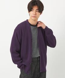 green label relaxing | クリアコットン アゼ Vネック カーディガン(カーディガン/ボレロ)