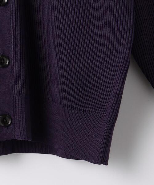green label relaxing（グリーンレーベルリラクシング）の「クリアコットン アゼ Vネック カーディガン（カーディガン/ボレロ・メンズ・ブラック/パープル/ダークグリーン・L/XL/S/M）」の13枚目の写真