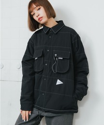 and wander/アンドワンダー T/C alpha shirt jacket シャツジャケット