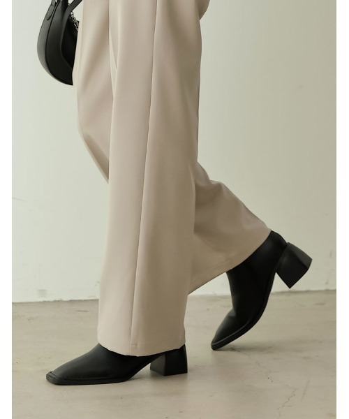 Re:EDIT(リエディ)の「スクエアトゥステッチミドルブーツ(ブーツ・レディース・ホワイト/パイソン/ベージュ/ブラック・SMALL/MEDIUM/LARGE)」の8枚目の写真