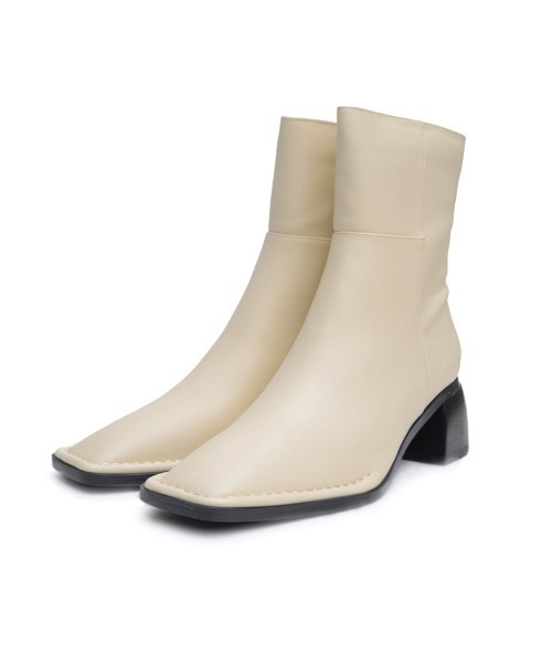 Re:EDIT(リエディ)の「スクエアトゥステッチミドルブーツ(ブーツ・レディース・ホワイト/パイソン/ベージュ/ブラック・SMALL/MEDIUM/LARGE)」の22枚目の写真