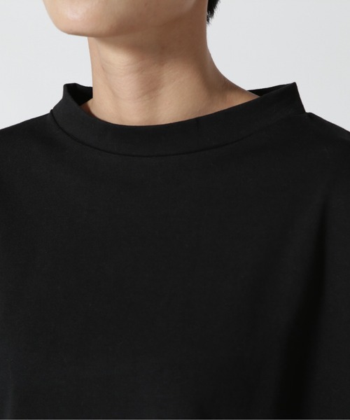 MANASTASH(マナスタッシュ)の「MANASTASH/マナスタッシュ チビハイネックワイドプルオーバー(Tシャツ/カットソー・レディース・ホワイト/ブラック・1)」の4枚目の写真