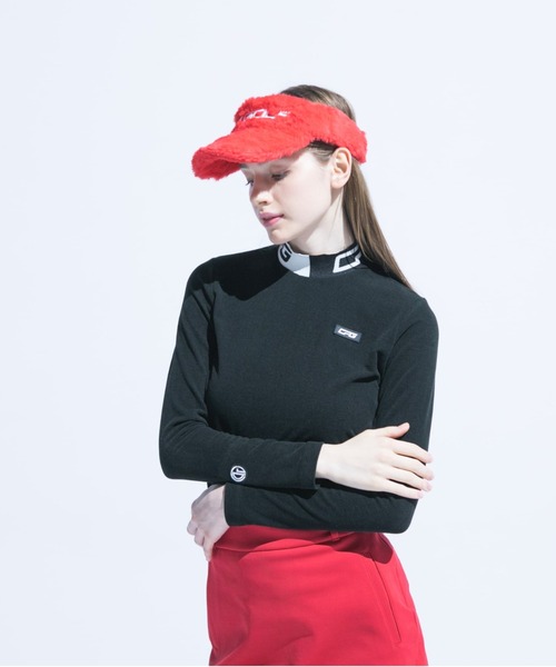 CPG GOLF（シーピージーゴルフ）の「Warm Long Sleeve Shirt JG Collar（ウオームロングスリーブシャツJG衿）（Tシャツ/カットソー・レディース・ホワイト/ブラック・SMALL/MEDIUM/LARGE）」の4枚目の写真