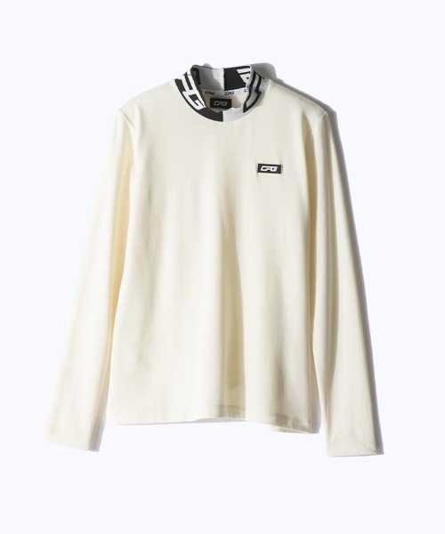 CPG GOLF（シーピージーゴルフ）の「Warm Long Sleeve Shirt JG Collar（ウオームロングスリーブシャツJG衿）（Tシャツ/カットソー・レディース・ホワイト/ブラック・SMALL/MEDIUM/LARGE）」の6枚目の写真