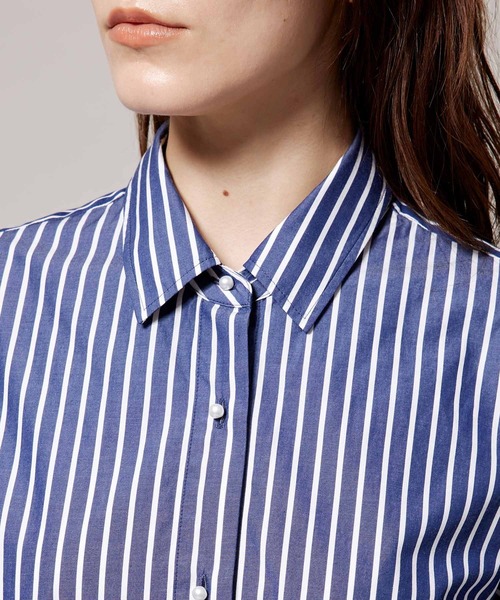 ROPE'（ロペ）の「シルキーブロードパールボタンシャツ（シャツ/ブラウス・レディース・ホワイト/カーキ/サックスブルー/ブルー系その他4・38）」の16枚目の写真