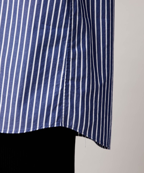 ROPE'（ロペ）の「シルキーブロードパールボタンシャツ（シャツ/ブラウス・レディース・ホワイト/カーキ/サックスブルー/ブルー系その他4・38）」の8枚目の写真