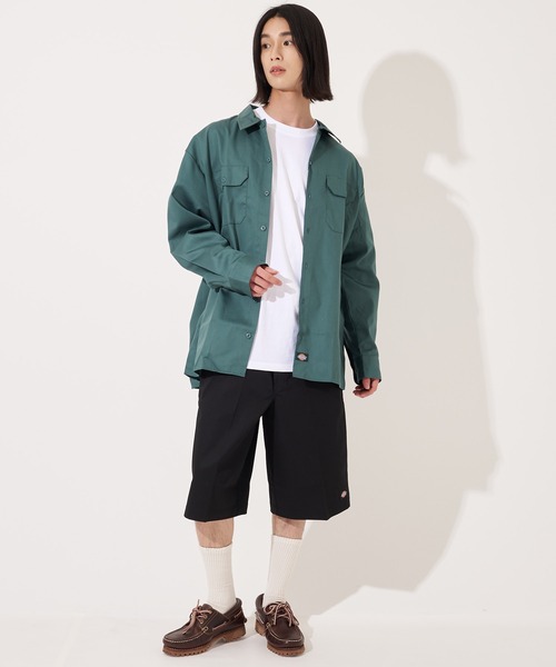 Dickies(ディッキーズ)の「【Dickies】574 LONG SLEEVE WORK SHIRT / ディッキーズ 長袖ワークシャツ 両胸ポケット(シャツ/ブラウス・メンズ・ベージュ/ブラック/グリーン/オレンジ/ミント/ネイビー/チャコール・M/L/XL)」の18枚目の写真