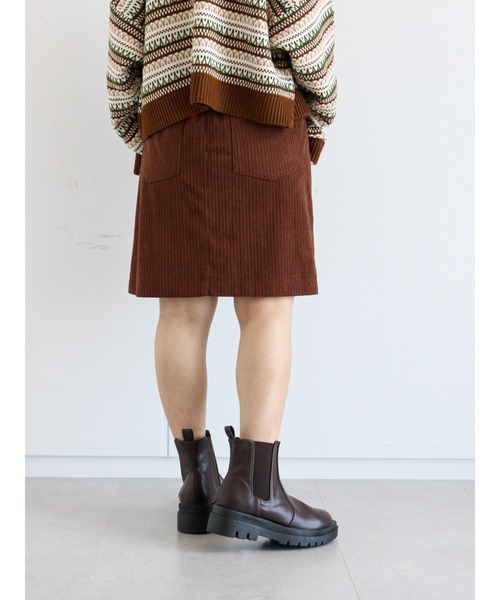 ehka sopo（エヘカソポ）の「コーデュロイミニスカート（スカート・レディース・ブラウン/マスタード/キナリ・ﾌﾘ-）」の20枚目の写真