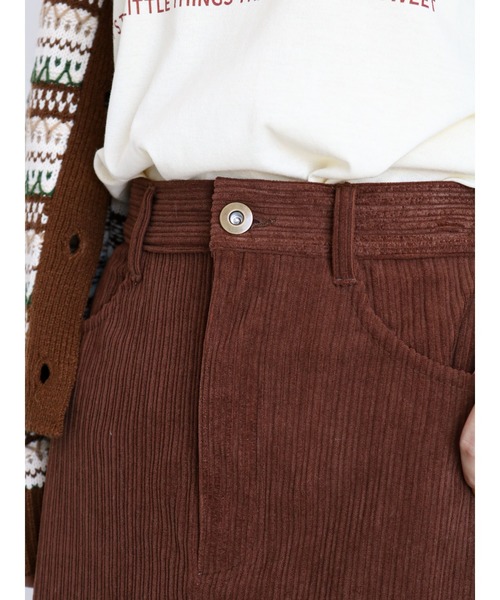 ehka sopo（エヘカソポ）の「コーデュロイミニスカート（スカート・レディース・ブラウン/マスタード/キナリ・ﾌﾘ-）」の22枚目の写真