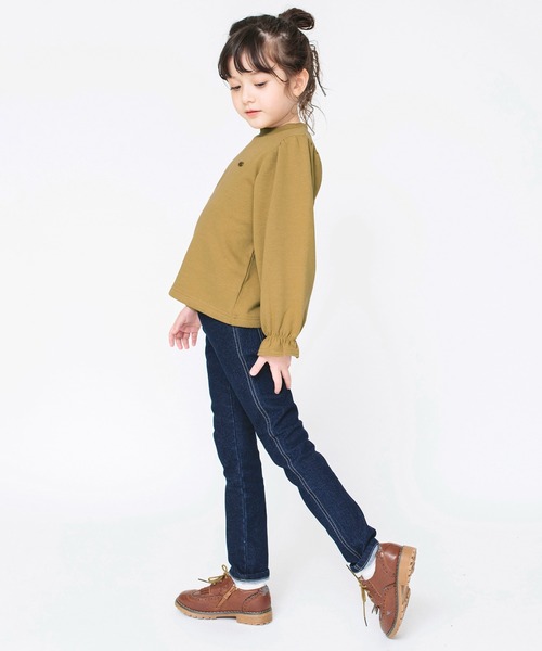 BRANSHES(ブランシェス)の「【WEB限定】キャンディースリーブ袖長袖トレーナー(スウェット・キッズ・ブラック/キャメル/ライトグリーン/ピンク・150/140/110/120/130/100)」の13枚目の写真