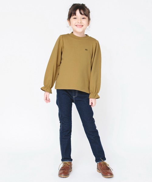 BRANSHES(ブランシェス)の「【WEB限定】キャンディースリーブ袖長袖トレーナー(スウェット・キッズ・ブラック/キャメル/ライトグリーン/ピンク・150/140/110/120/130/100)」の12枚目の写真