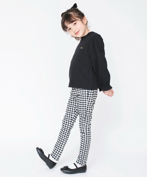 BRANSHES(ブランシェス)の「【WEB限定】キャンディースリーブ袖長袖トレーナー(スウェット・キッズ・ブラック/キャメル/ライトグリーン/ピンク・150/140/110/120/130/100)」の5枚目の写真
