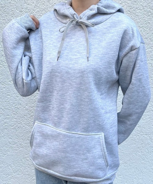 cuorequal(クオレコール)の「シンプル裏起毛パーカー(パーカー・レディース・グレー/その他・MEDIUM/X-LARGE/LARGE)」の1枚目の写真