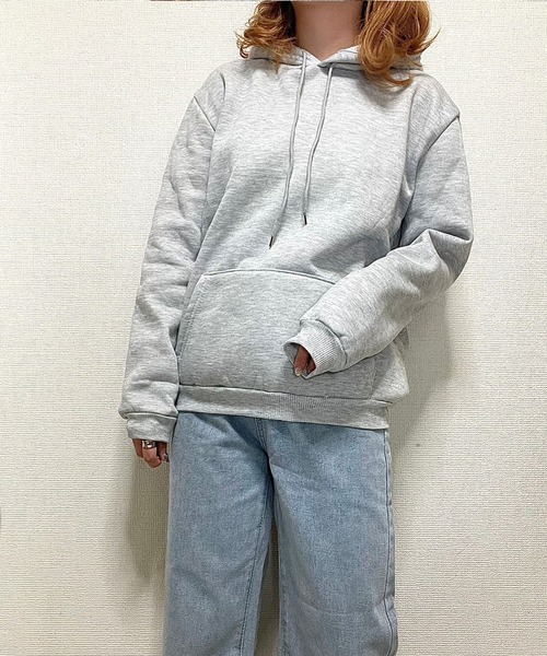 cuorequal(クオレコール)の「シンプル裏起毛パーカー(パーカー・レディース・グレー/その他・MEDIUM/X-LARGE/LARGE)」の3枚目の写真