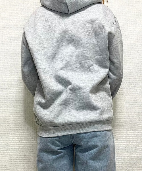 cuorequal(クオレコール)の「シンプル裏起毛パーカー(パーカー・レディース・グレー/その他・MEDIUM/X-LARGE/LARGE)」の4枚目の写真