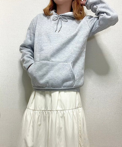 cuorequal(クオレコール)の「シンプル裏起毛パーカー(パーカー・レディース・グレー/その他・MEDIUM/X-LARGE/LARGE)」の7枚目の写真