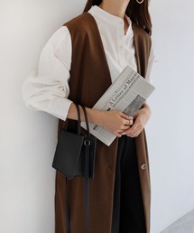 フェイクウールロングジレ