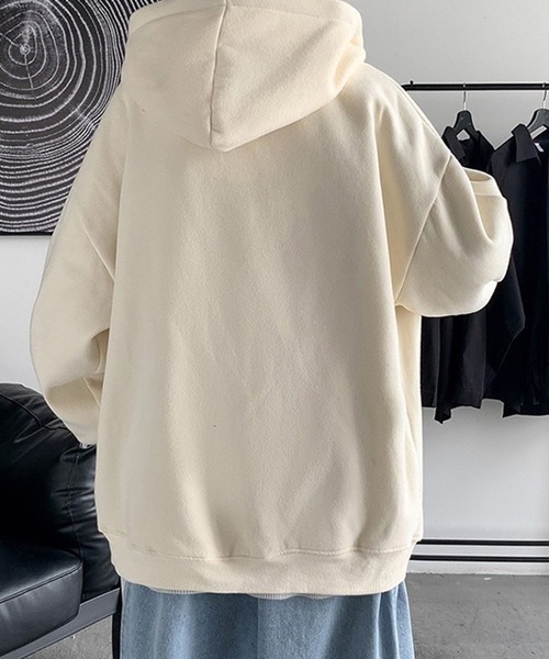 Anchor Smith（アンカー スミス）の「オーバーサイズ ジップアップ ビッグパーカー（パーカー・メンズ・ホワイト/ブラック/パープル/ネイビー/グレー/オレンジ/ブルー/グリーン/エメラルド/ダークグレー・M/L/XL）」の18枚目の写真