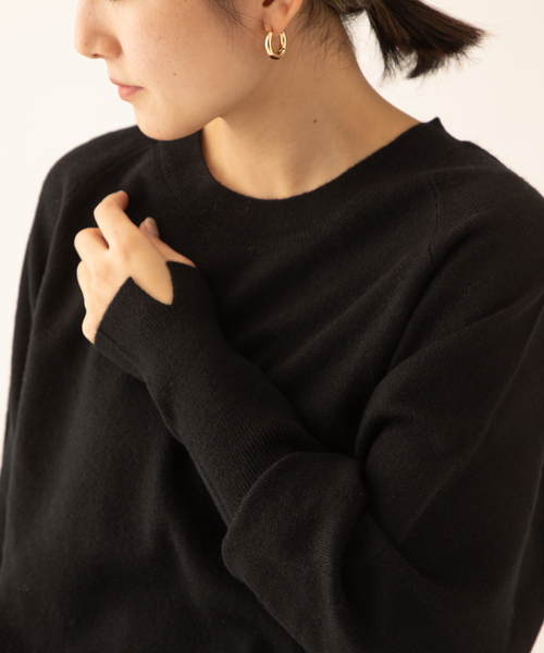 journal standard L'essage（ジャーナルスタンダードレサージュ）の「カシミヤ100 プルオーバー（ニット/セーター・レディース・ホワイト/レッド/ブラック・FREE）」の4枚目の写真