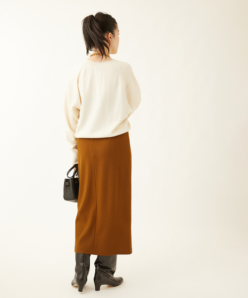 journal standard L'essage（ジャーナルスタンダードレサージュ）の「カシミヤ100 プルオーバー（ニット/セーター・レディース・ホワイト/レッド/ブラック・FREE）」の9枚目の写真