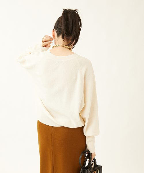 journal standard L'essage（ジャーナルスタンダードレサージュ）の「カシミヤ100 プルオーバー（ニット/セーター・レディース・ホワイト/レッド/ブラック・FREE）」の22枚目の写真