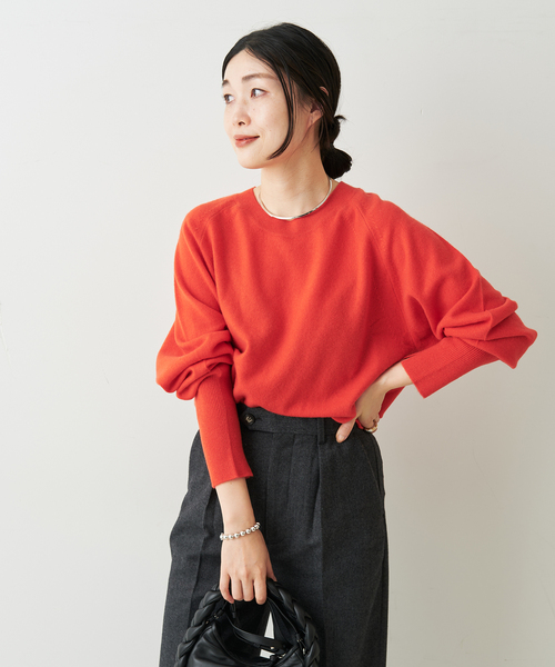 journal standard L'essage（ジャーナルスタンダードレサージュ）の「カシミヤ100 プルオーバー（ニット/セーター・レディース・ホワイト/レッド/ブラック・FREE）」の10枚目の写真