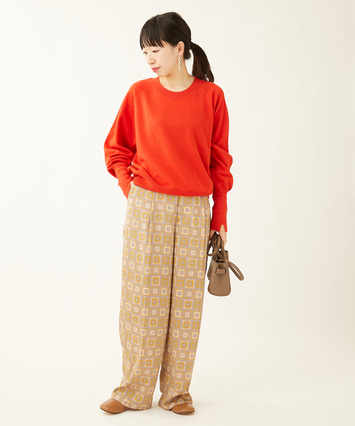 journal standard L'essage（ジャーナルスタンダードレサージュ）の「カシミヤ100 プルオーバー（ニット/セーター・レディース・ホワイト/レッド/ブラック・FREE）」の6枚目の写真