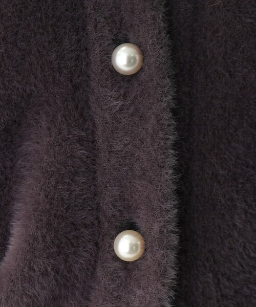 index（インデックス）の「◆フェザーヤーン フェイクパールボタンカーディガン（カーディガン/ボレロ・レディース・サックスブルー/チャコールグレー/ライトグレー・36/38/40/42）」の13枚目の写真