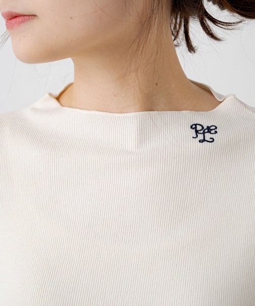 PUAL CE CIN(ピュアルセシン)の「ロゴ刺繍プチハイネックプルオーバー(Tシャツ/カットソー・レディース・アイボリー/ブラック・FREE)」の17枚目の写真