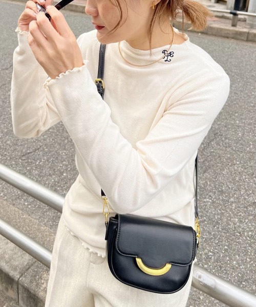 PUAL CE CIN(ピュアルセシン)の「ロゴ刺繍プチハイネックプルオーバー(Tシャツ/カットソー・レディース・アイボリー/ブラック・FREE)」の20枚目の写真