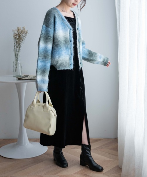 WEGO（ウィゴー）の「WEGO/2WAYベロアキャミワンピ（ワンピース・レディース・ブラック/グリーン・FREE）」の5枚目の写真