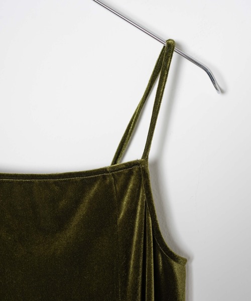 WEGO（ウィゴー）の「WEGO/2WAYベロアキャミワンピ（ワンピース・レディース・ブラック/グリーン・FREE）」の17枚目の写真